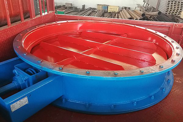 圓形擋板門(直徑250cm)制作完工,驗(yàn)收合格了